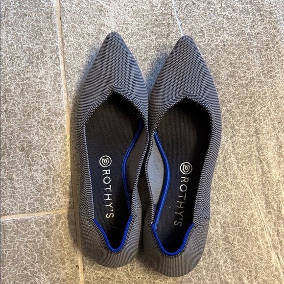 Rothy's Shoes - Rothy's Gray Slip-On Flats with Durable Sole